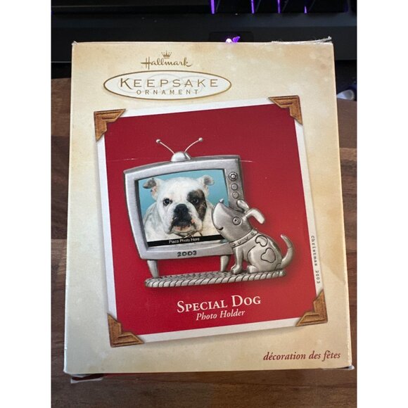 Hallmark Special Dog Keepsake Ornament Metal Pet Photo Picture Holder 2003 TV - Picture 1 of 5